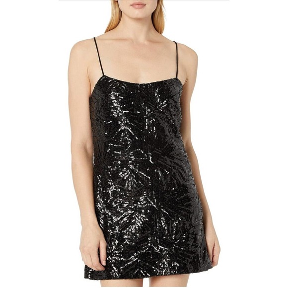 Dress The Population Cosmopolitan Kimberly Sleeveless Sequin Shift Dress Size S - Picture 7 of 11